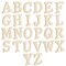 26 Pieces Wooden Alphabet Letters for Crafts, 6-Inch ABCs for Painting, DIY Projects, Home Decor (0.1" Thick)